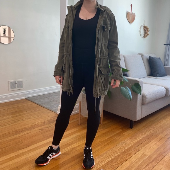 Aritzia Jacket - Azure Skies Trooper Jacket Utility Parka Army Green size xs - Picture 3 of 7